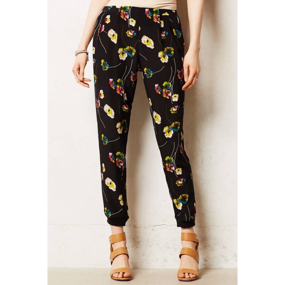 Anthropologie - “Elevenses Tapered Flora Trousers”